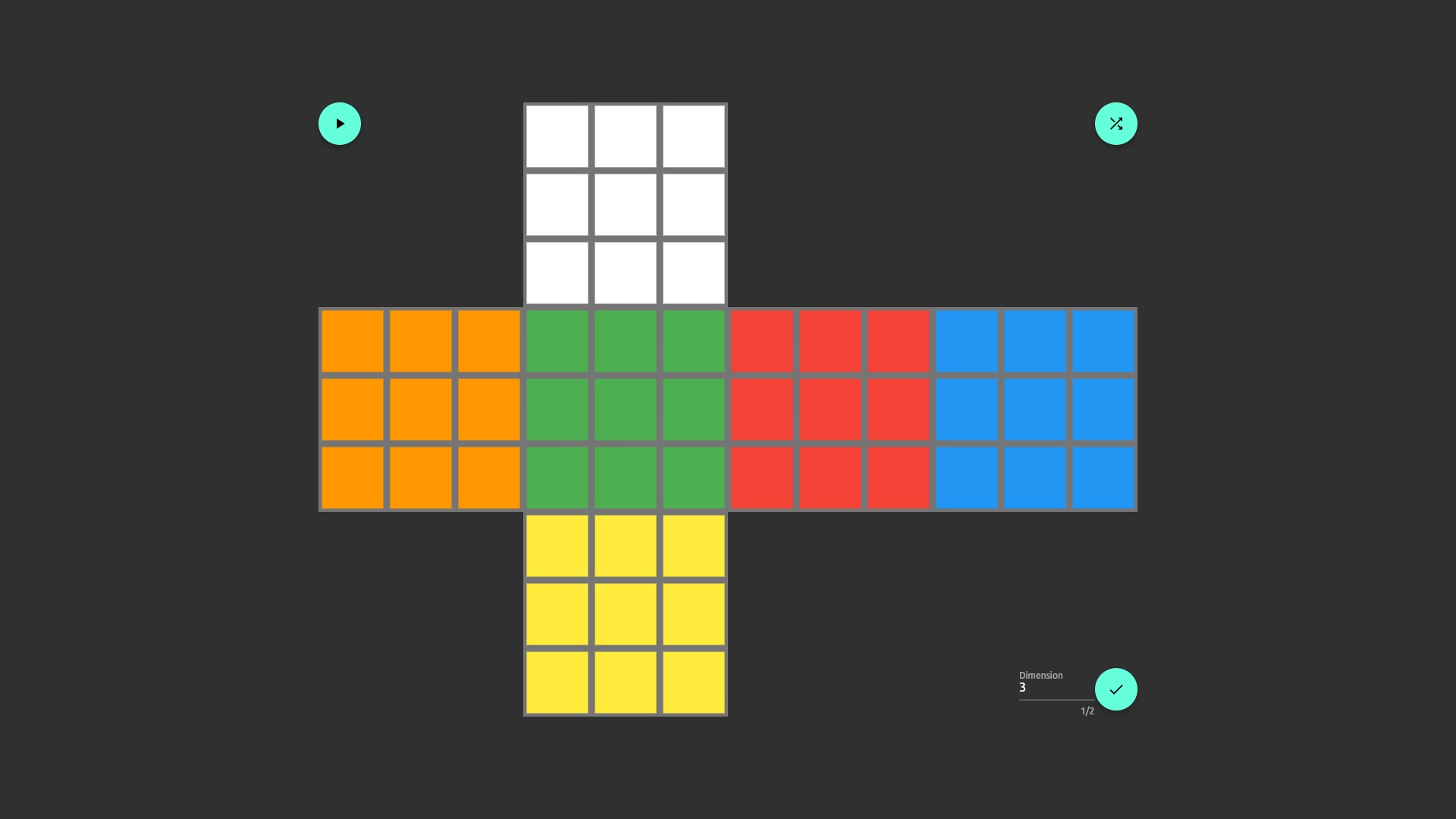 Screenshot of the 'Rubik's Solver' flutter project